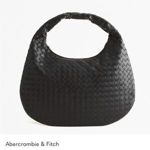 Abercrombie & Fitch Elegant Woven Black Hobo Bag